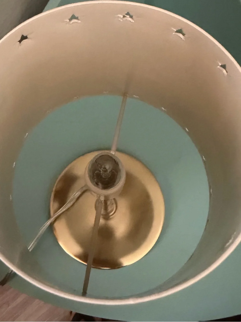 West Elm Metal Table Lamp with Star Cut Outs